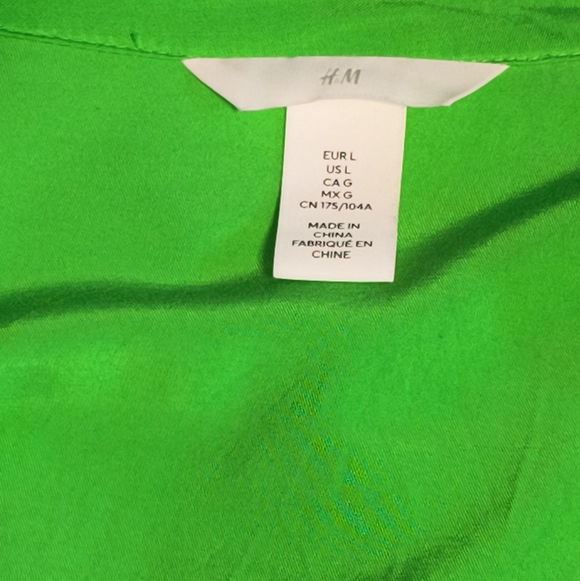 H&M Sateen Wrap Mini Dress Size L MSRP $148 - Picture 7 of 8